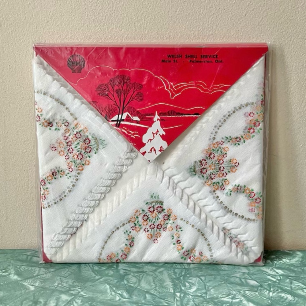 Vintage Floral Paper Napkins in Original Packaging Sealed